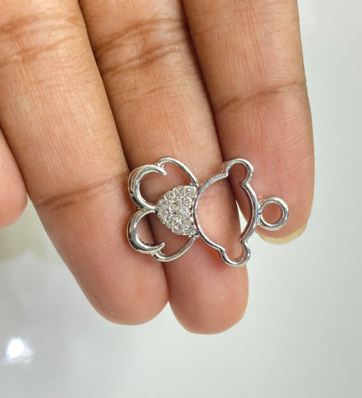 SS 524 silver plated teddy charm