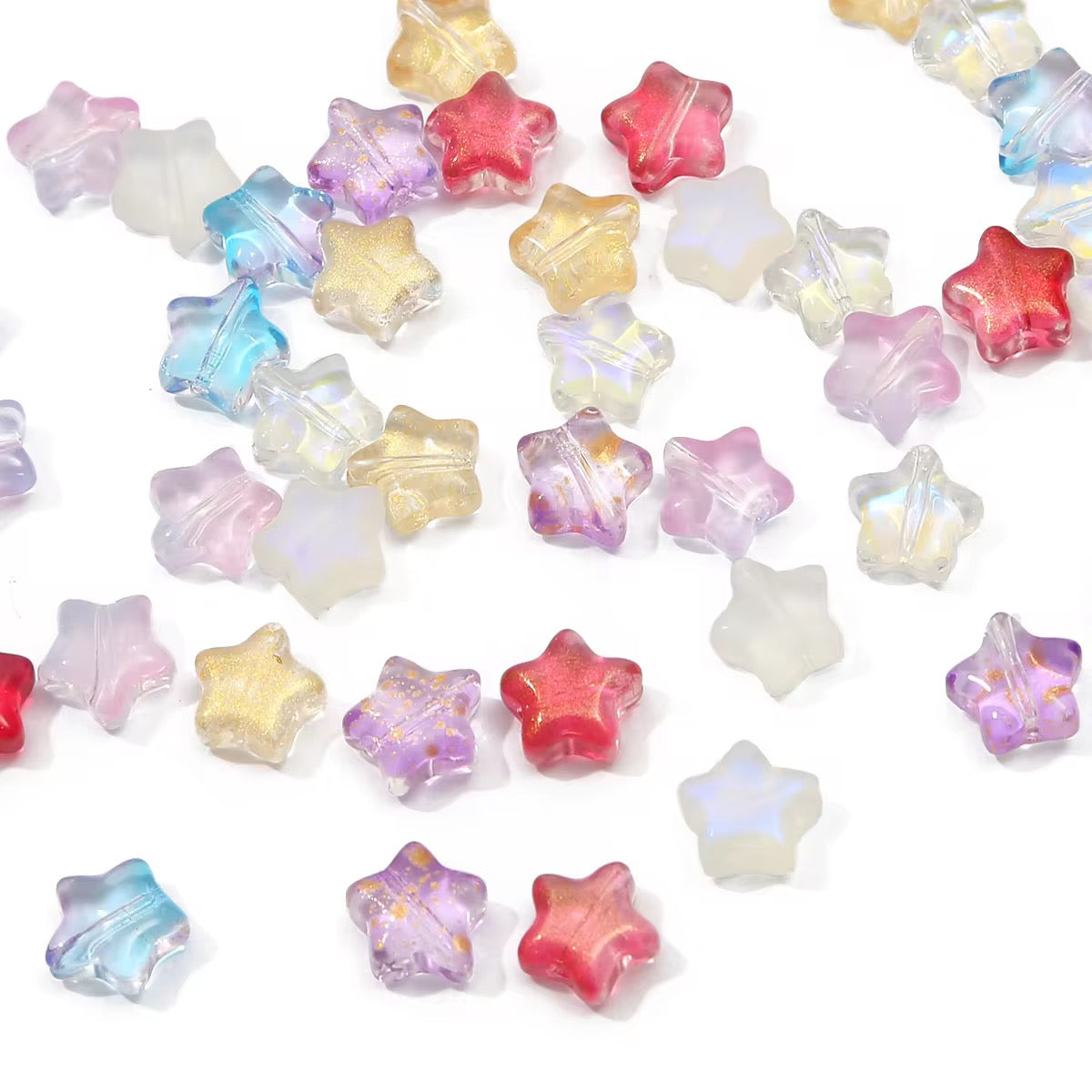 GB 2152 Red star glass bead (1 pc )