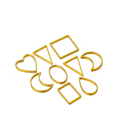 SS 3008 Rectangle Bezel 18K Gold PVD plated stainless steel ( 1 piece ) Anti tarnish ( 21:29 mm ) Thickness 3mm