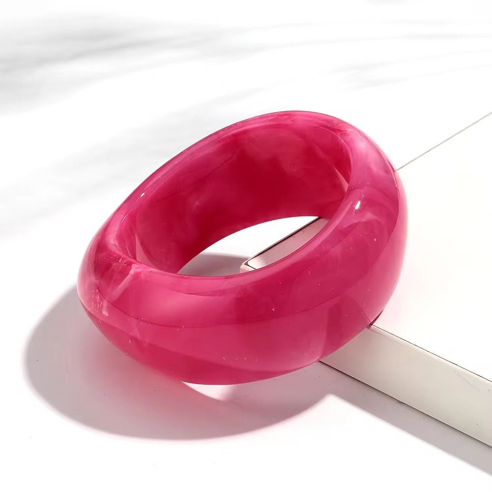 RJ 22 Rose Marble Chunky Irregular Bracelet ( 6.30 cm ) - Anti tarnish