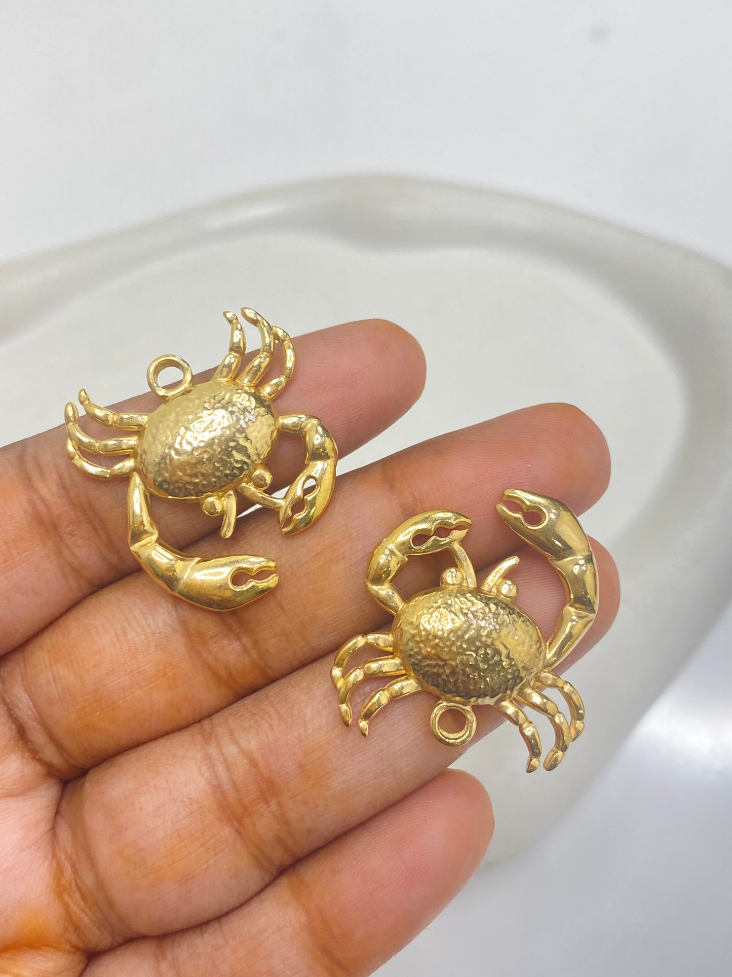 SS 2431 - Big lobster crab charm 18k gold plated Stainless steel ( 1 pc ) Anti tarnish