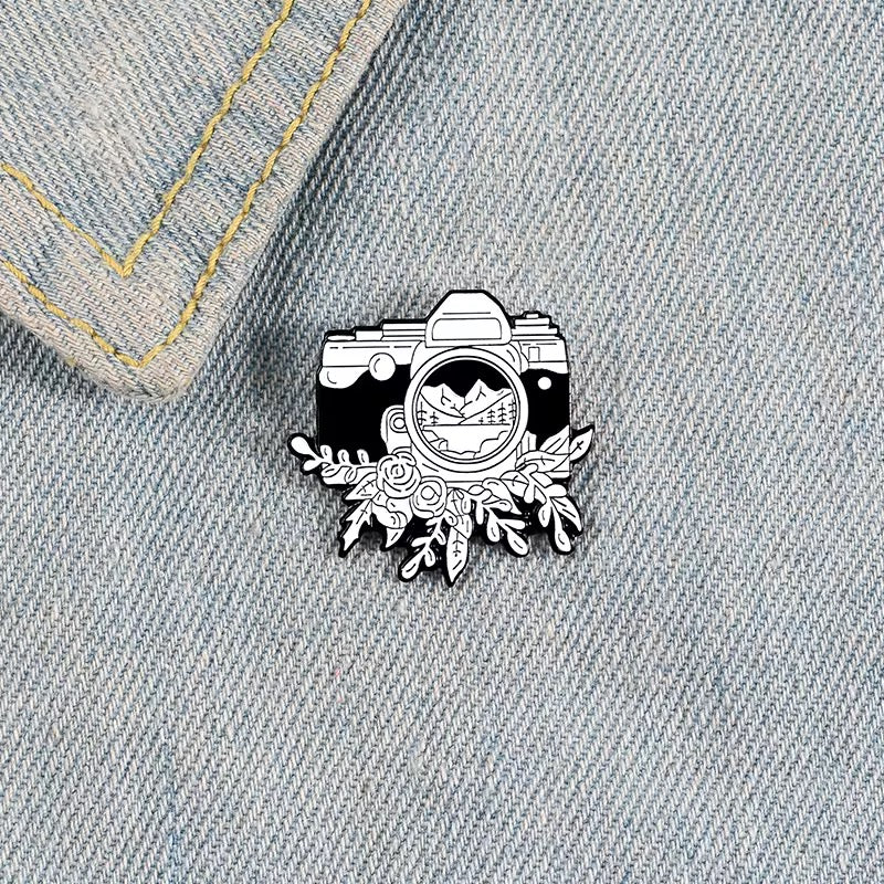 PK 119 Camera Enamel Pin Badge ( 1 pc ) Imported Premium Quality
