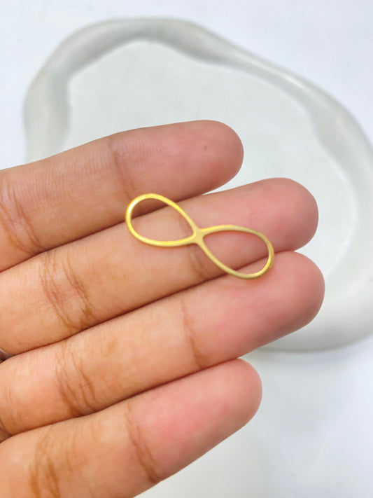 SS 2564 Infinity Bezel charm 18k Gold plated stainless steel ( 1 piece ) Anti tarnish