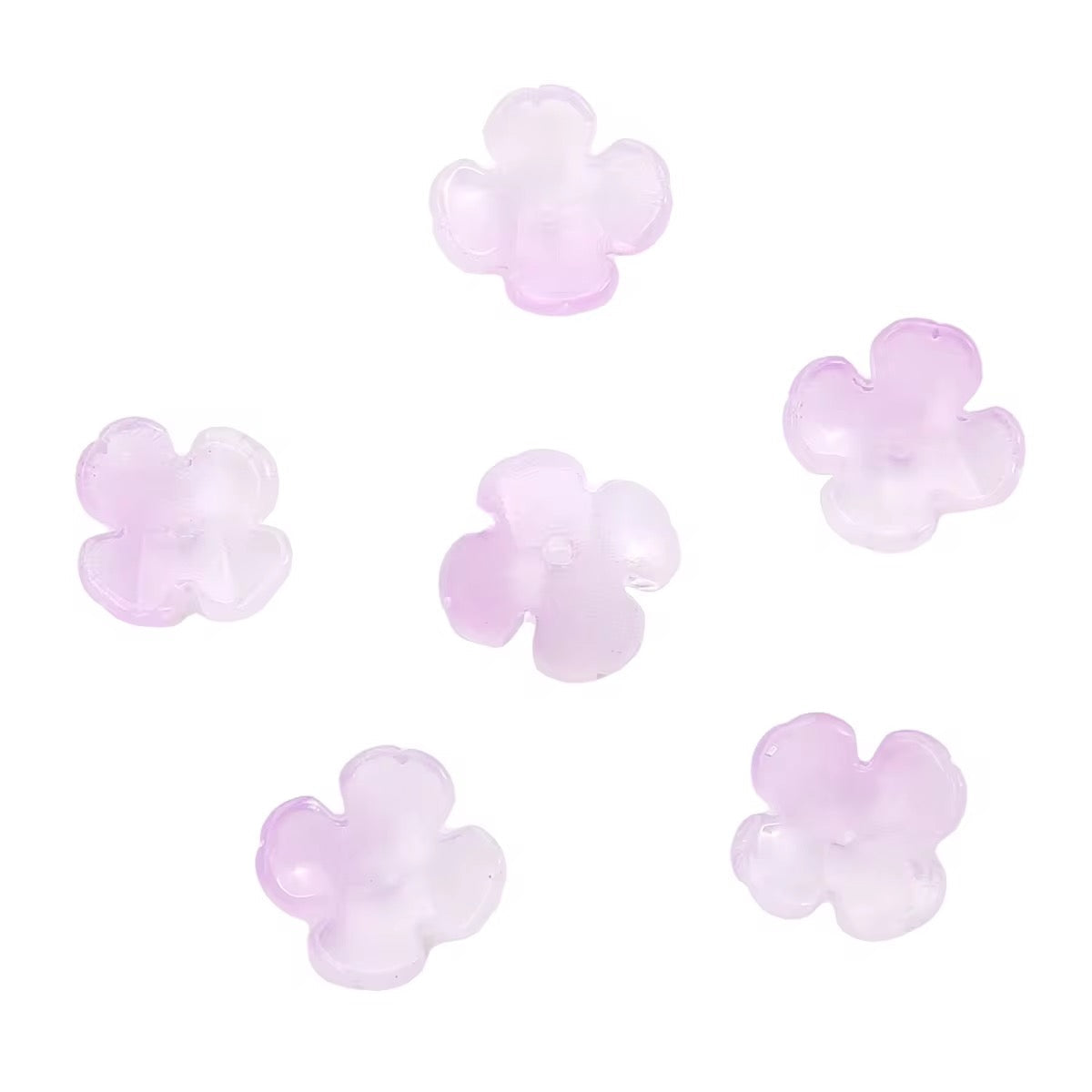 GB51 four petal flower glass bead ( 1 pc ) Lampwork Bead