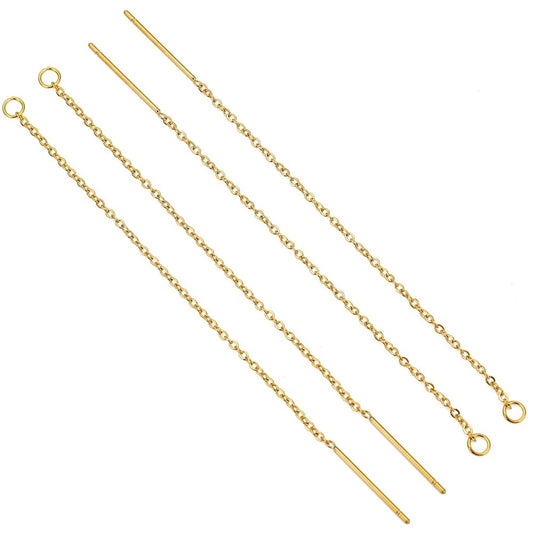 SS 1194 - Threader - 18k gold plated stainless steel ( 2 pc ) anti tarnish