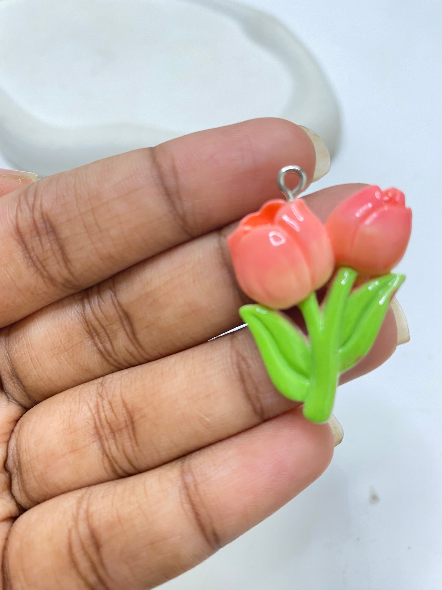 BBB 079 (e) Flower charm ( 1 pc ) with hook
