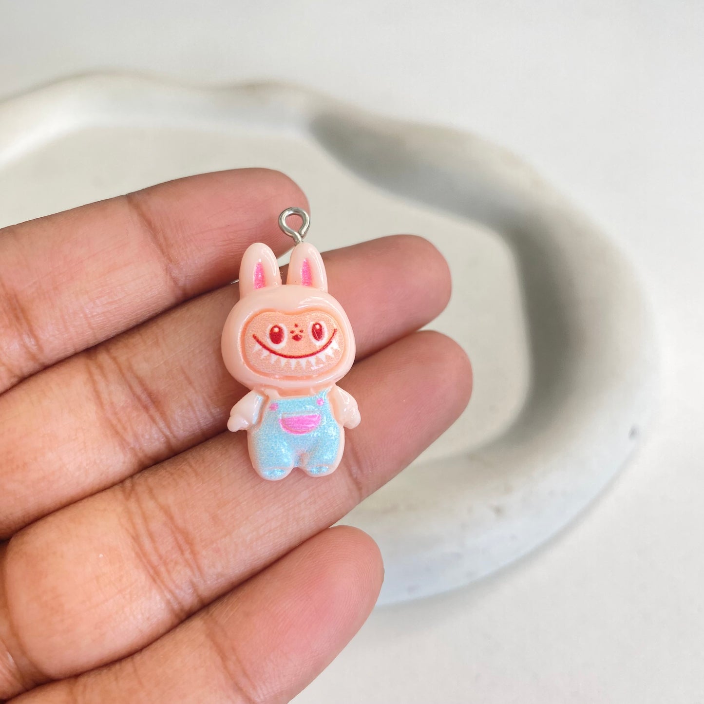 BBB 288 (d) Labubu Cartoon Resin charm ( 1 pc ) with Hook ( 30:15 mm )