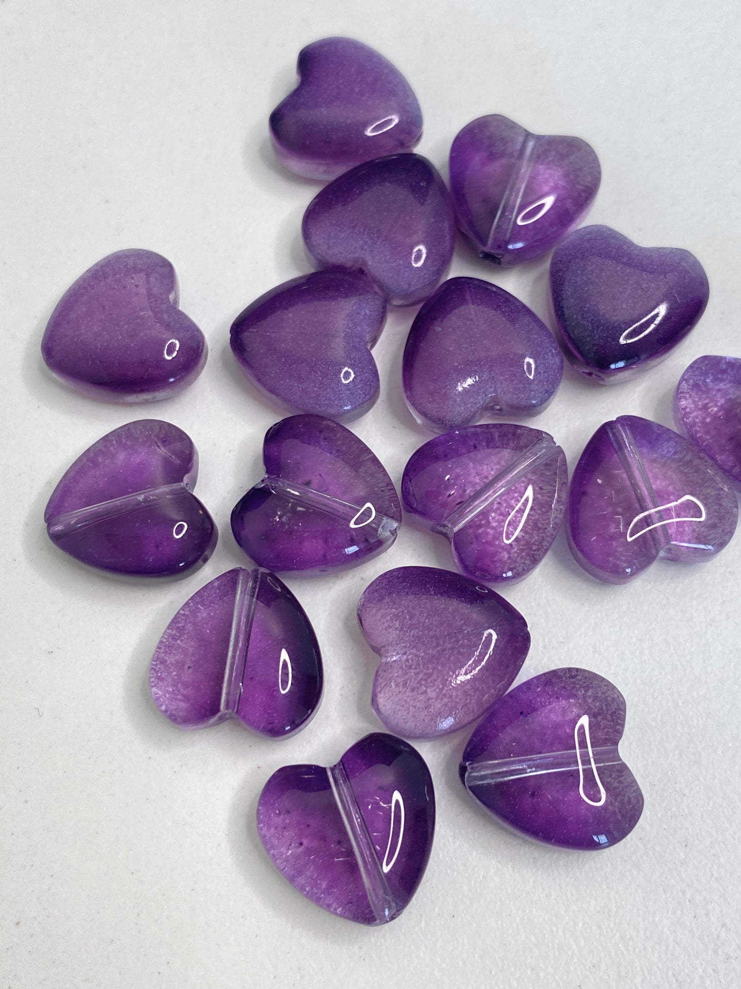 BBB 225 (L) Purple Heart Crystal glass bead ( 1 pc ) ( 8 mm )