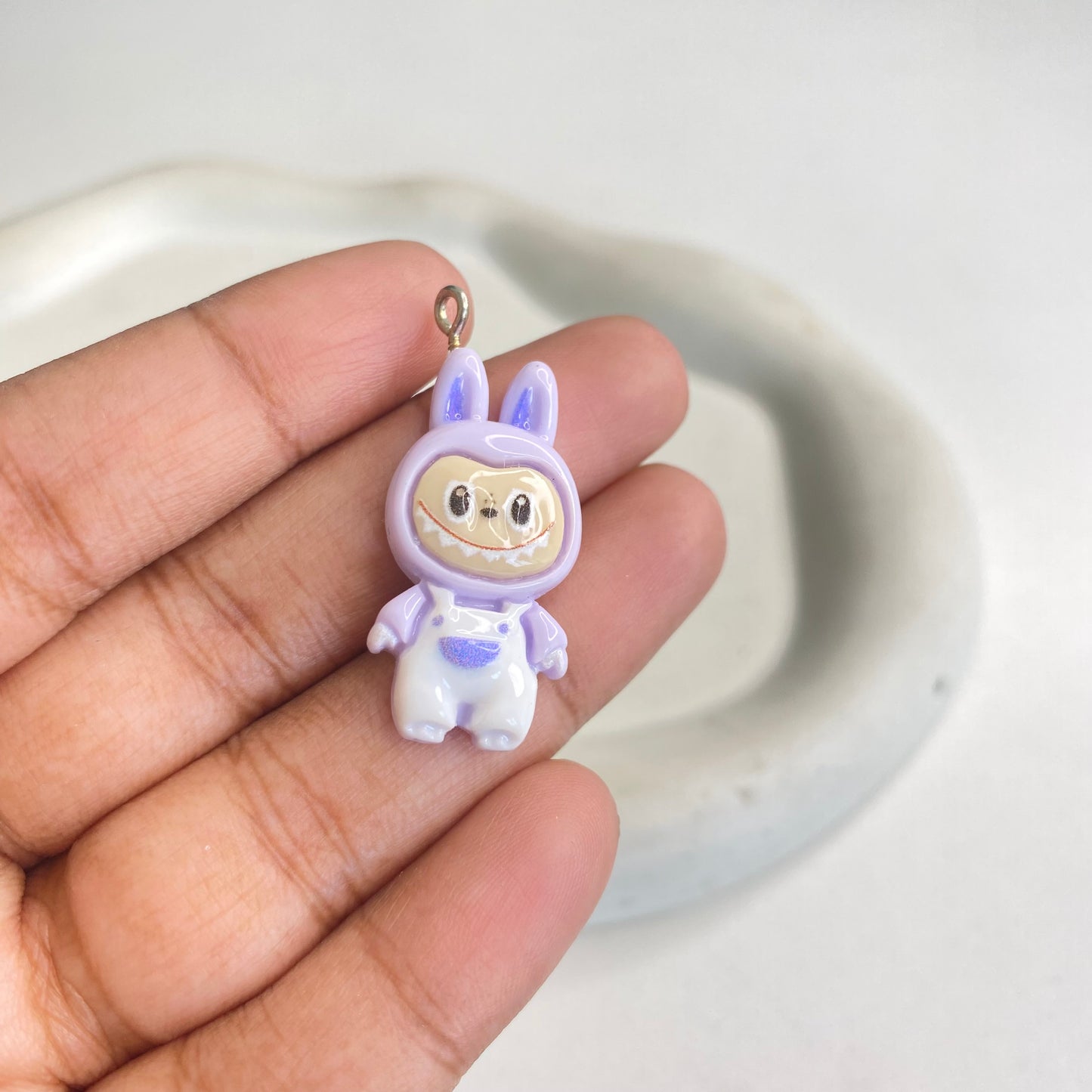 BBB 288 (f) Labubu Cartoon Resin charm ( 1 pc ) with Hook ( 30:15 mm )