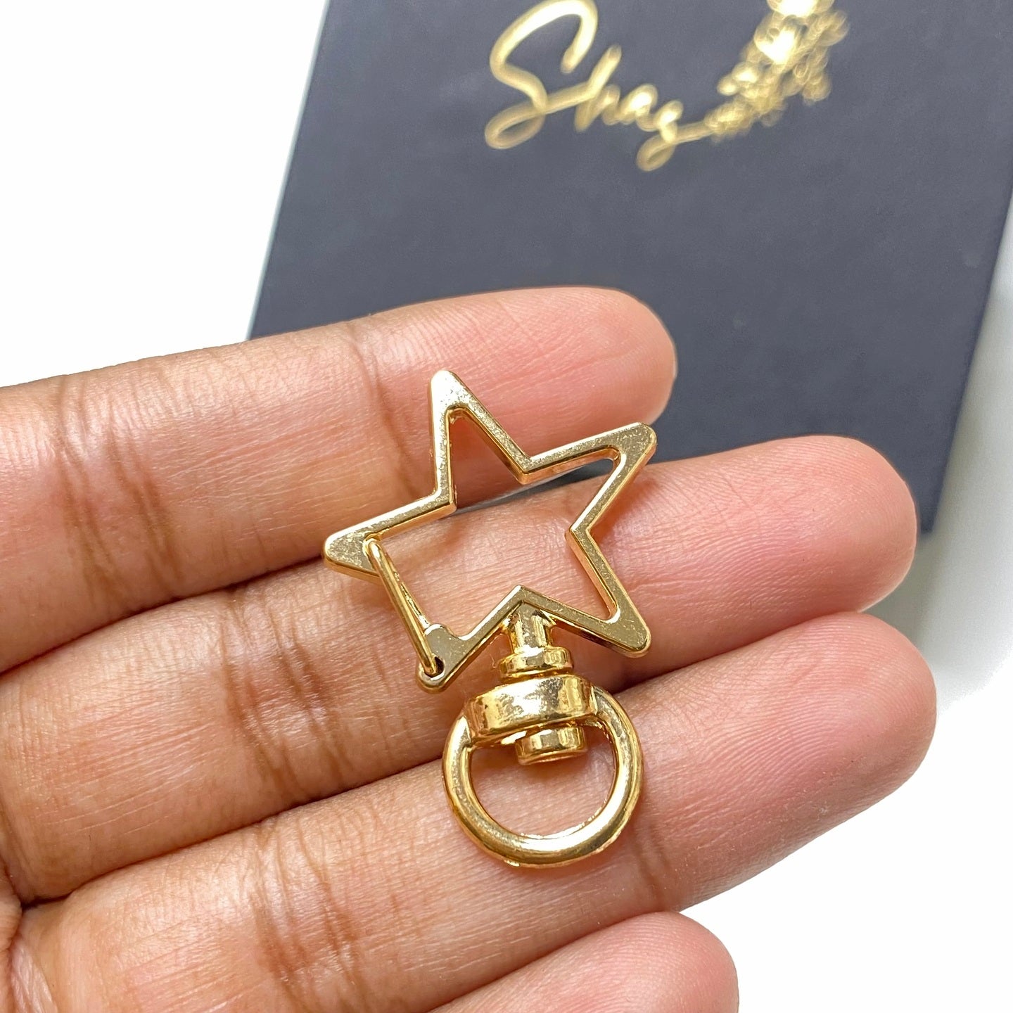 SS 381 Gold Star keychain clasp -