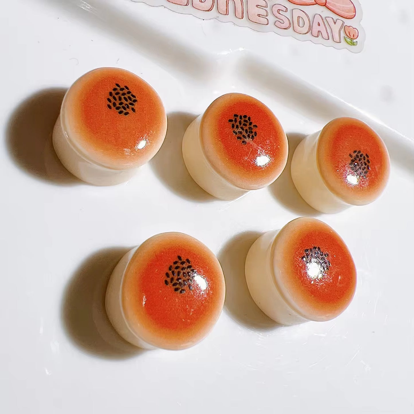 BBB 067 (e) Bread cartoon Kawai themed resin charm ( 1 pc ) with / without Hook