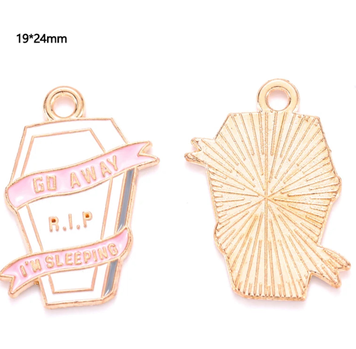 EC 1867 RIP enamel charm ( 1 pc )