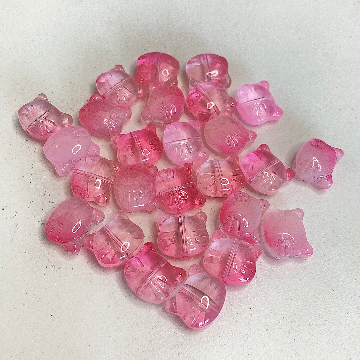 BBB 260 (e) Light Pink Cat glass bead ( 1 pc ) Lampwork Bead ( 15 mm )