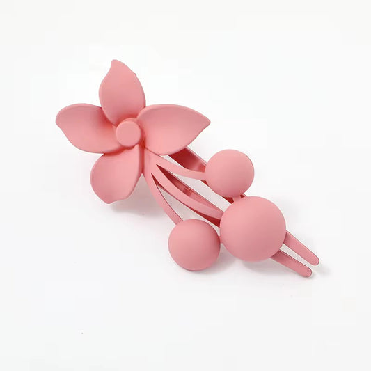 HA 02 (d) Pastel Pink Oversized Floral Shark-Claw Hair Clip ( 1 pc )