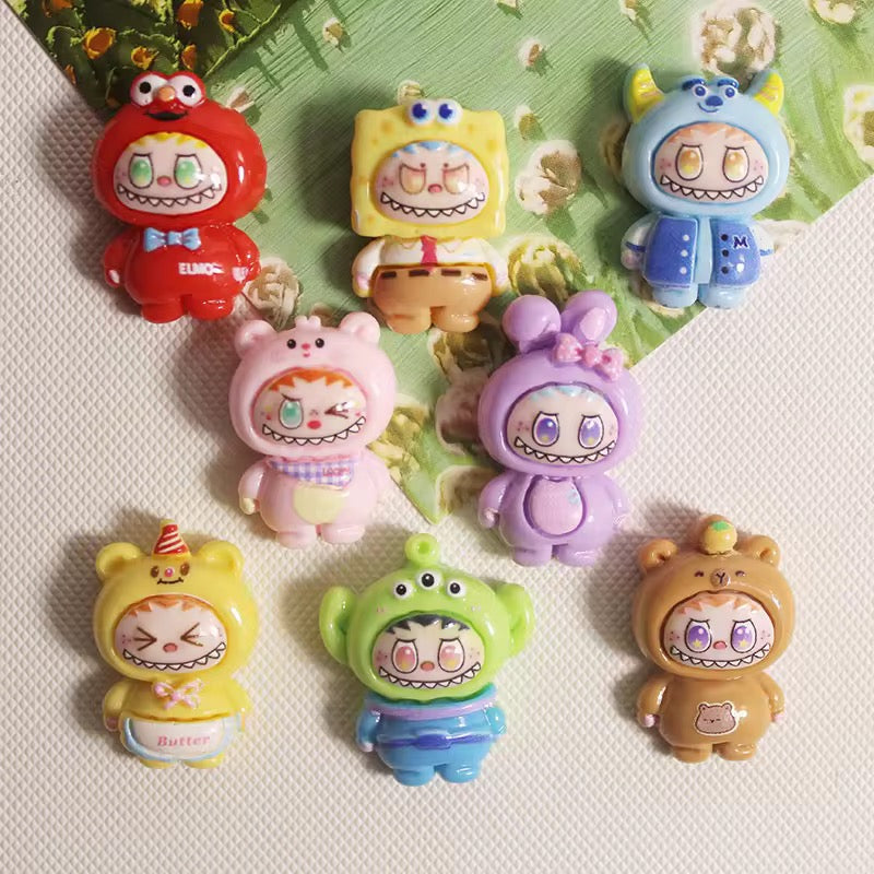 BBB 037 (G) Labubu kawaai resin charm with hook ( 1 pc )