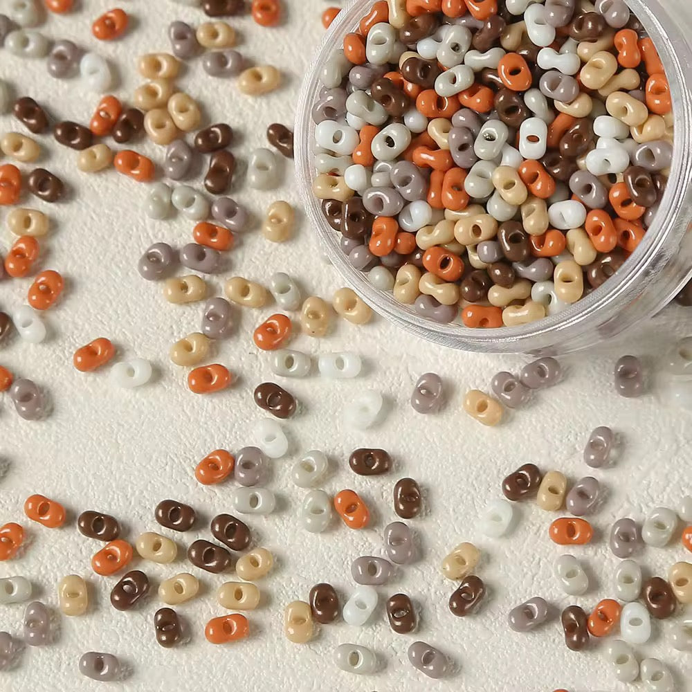 BBB 356 (a) Mixed Czech glass bead ( 10 gm ) Lampwork Bead ( 4*6 mm )