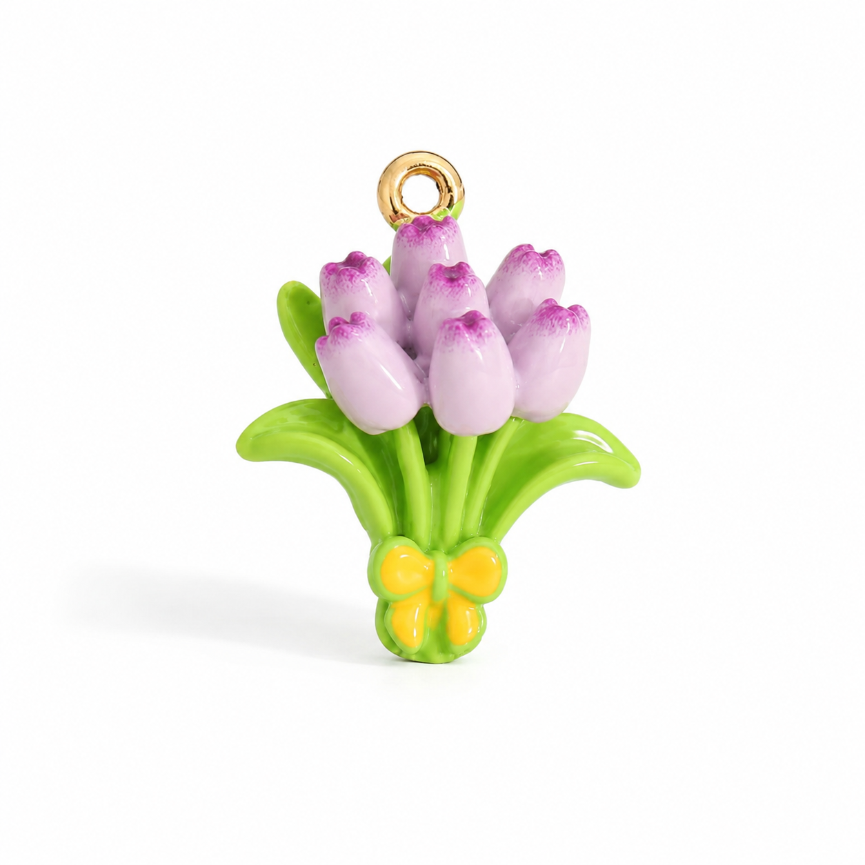 PC01M Tulip Bouquet 3D Statement Charm - PVD plated ( 1 pc ) Premium Collectible | Anti tarnish