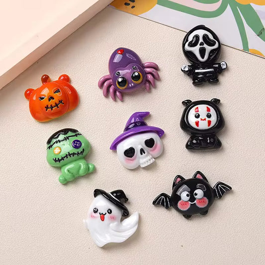 BBB 076 (h) Spooky Halloween themed resin charm ( 1 pc ) with / without Hook