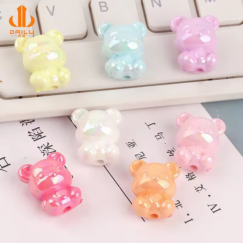 BBB 022 Cute Bear shiny luminous Acrylic bead ( 1 pc )
