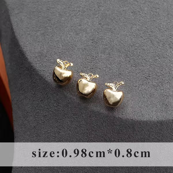 CZ 2366 Apple charm 18k gold plated ( 1 pc ) - anti tarnish