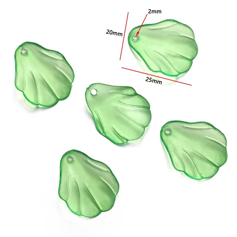 BBB 042 (b) Leaf Acrylic bead ( 1 pc )