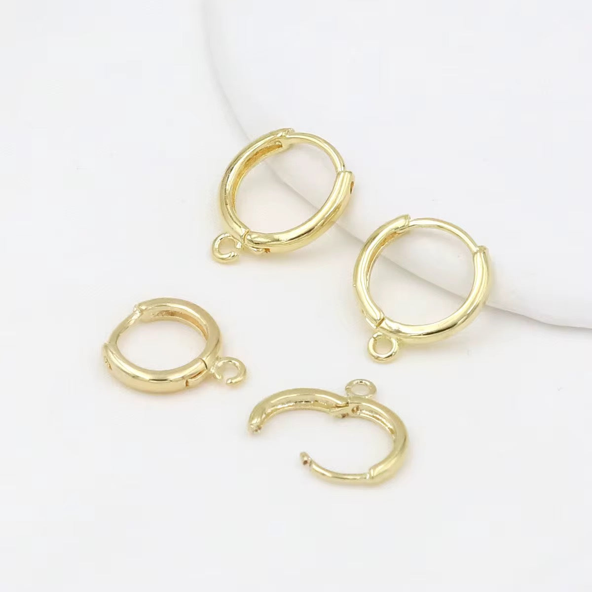 SS 2962 Hoop with Loop 14k Gold Plated ( 2 pc ) Anti tarnish
