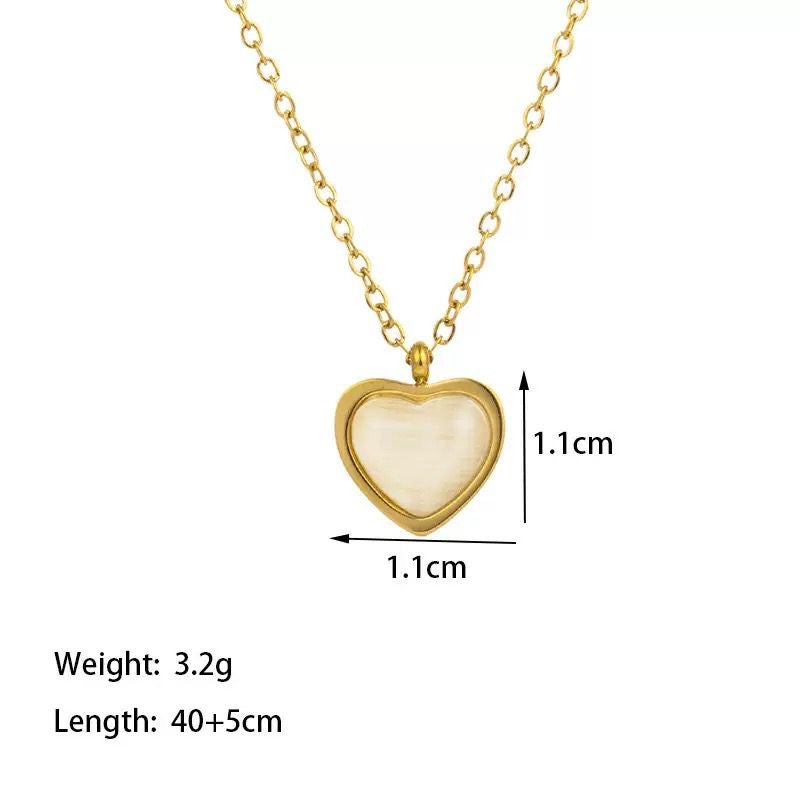 NSJ50E necklace - 18k Gold PVD plated stainless steel - Anti tarnish