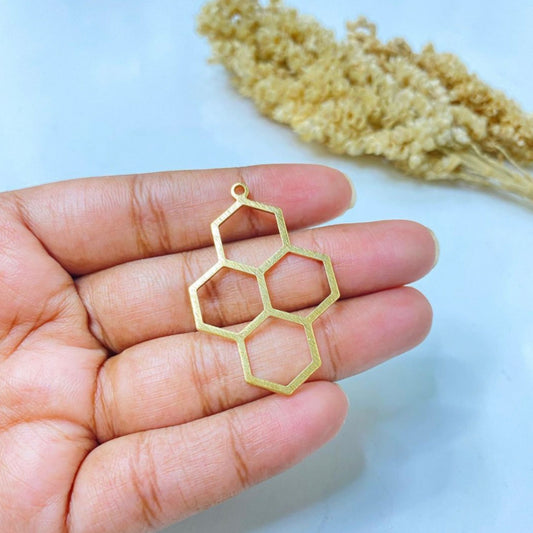 BC03E Textured Honeycomb ( 1 pc ) RAW BRASS