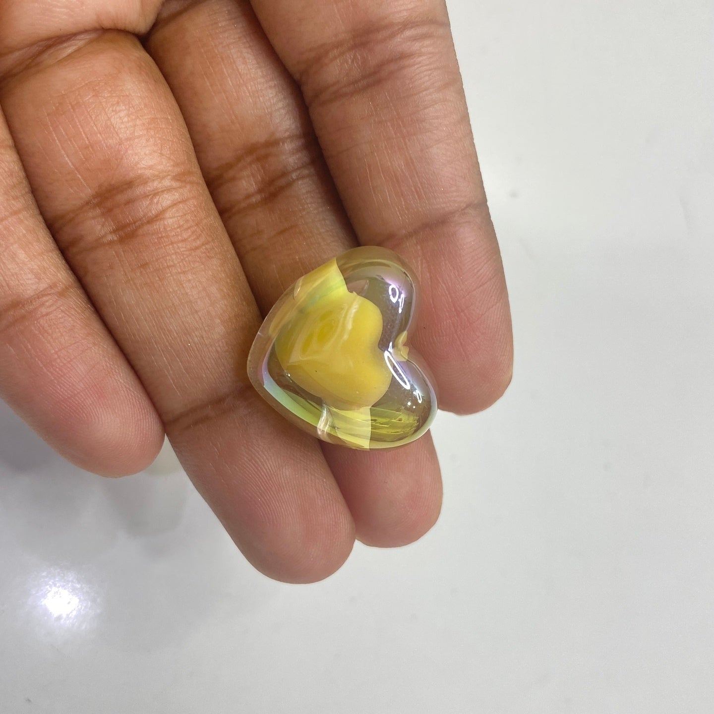 BBB 188 (F) yellow chunky heart (1PC)