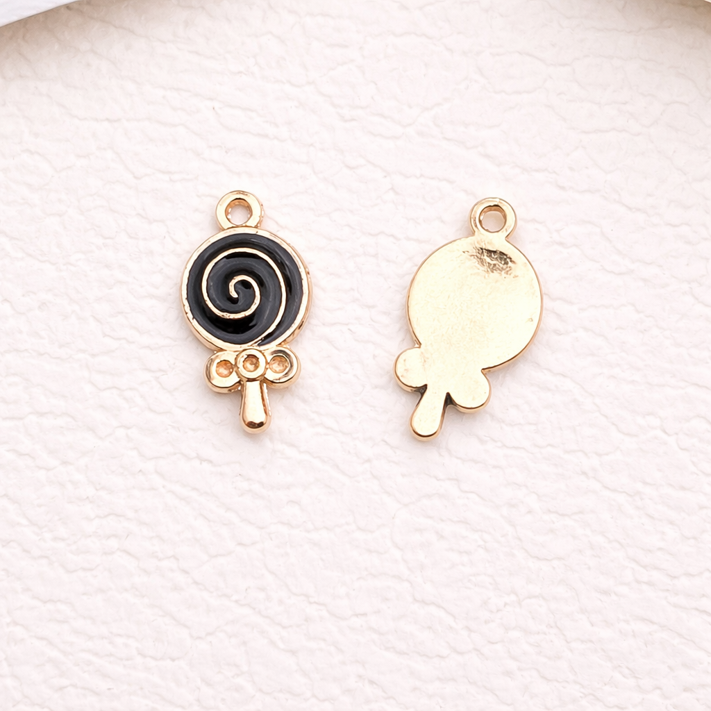 BBB 338 (e) Lollipop enamel charm ( 1 pc ) High quality shine ( 9:18 mm )