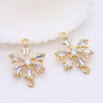 SS 458 snowflake CZ goldPlated Connector
