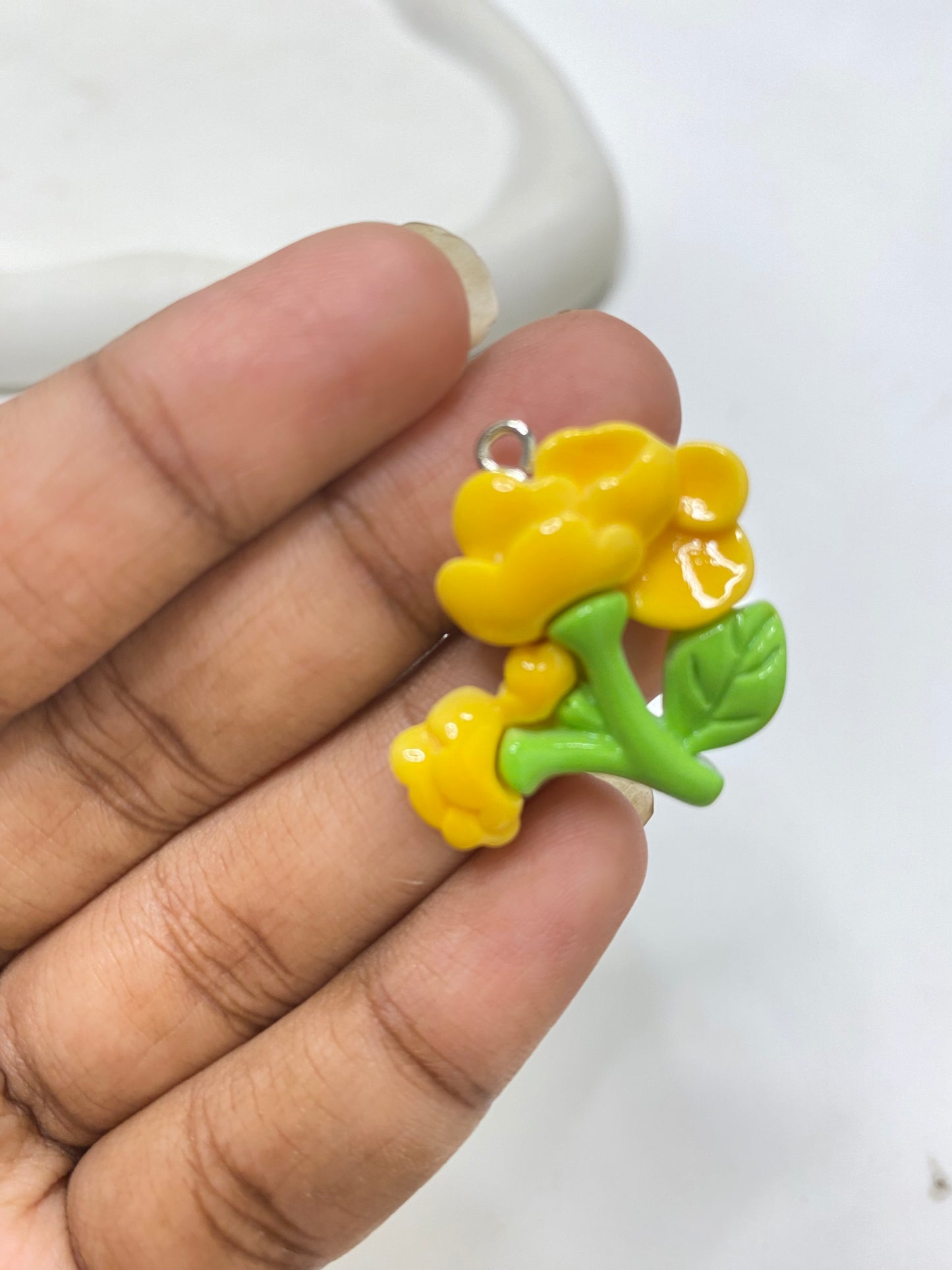 BBB 079 (f) Flower charm ( 1 pc ) with hook