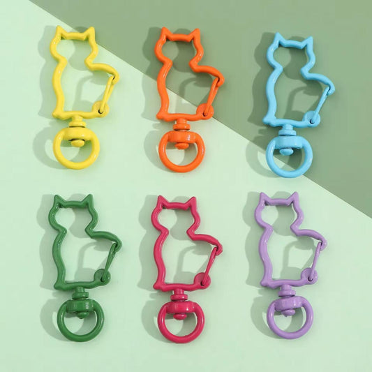 BBB 082 Cat shape buckle keychain clasp ( 1 pc )