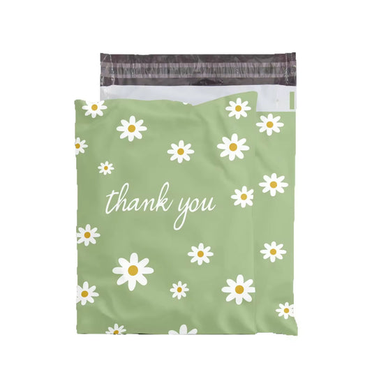 Daisy Poly Mailer Bag - Waterproof & Double Sided - Designer Premium Packaging ( 10:13 inch )