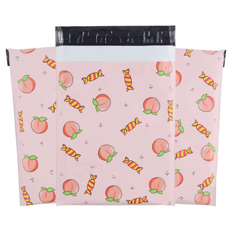 Peach Candy Poly Mailer Bag -  Waterproof & Double Sided - Designer Premium Packaging ( 10:13 inch )