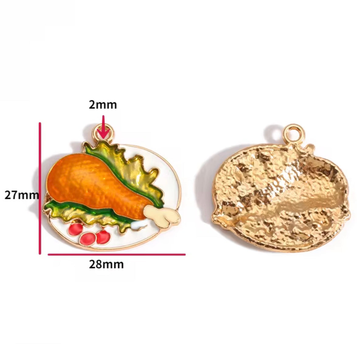BBB 416 (a) Turkey Enamel Charm ( 1 pc ) High Quality Shine
