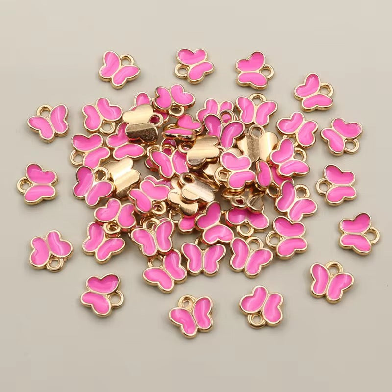 EC 2205 Mini butterfly enamel charm ( 1 pc )