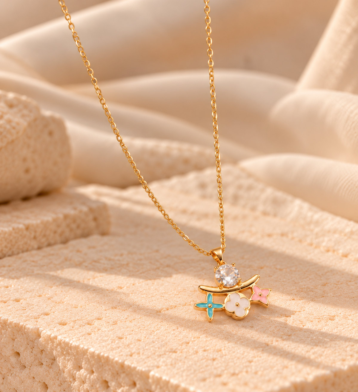 NSJ47F necklace - 18k gold PVD plated