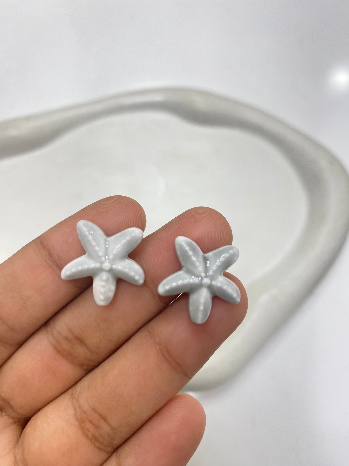 BBB 053 (d) Star Fish porcelain ceramic bead ( 1 pc )