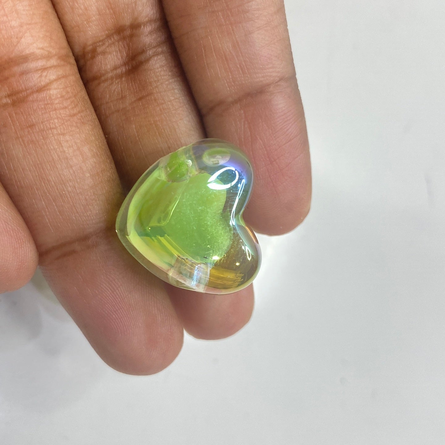 BBB 188 (D) green chunky heart (1PC)