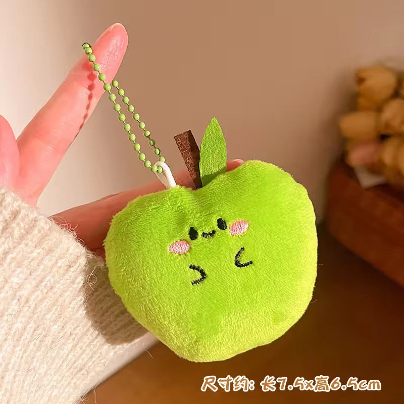 PK 82 Apple 3D Plush Toy Keychain ( 1 pc ) Imported Premium Quality