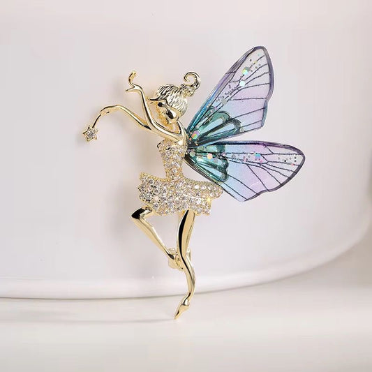 BR 02 Fairy Zircon Brooch pin ( 1 pc ) Tarnish Resistant