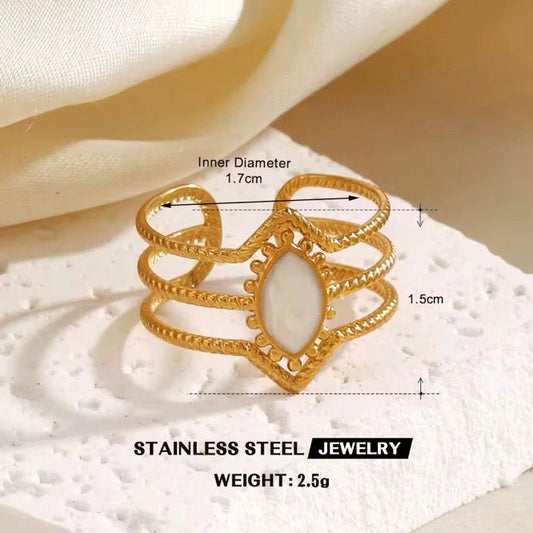 SJ 1199 rings - 18k Gold PVD plated stainless steel - Anti tarnish