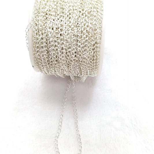 CN 315 Link Extension Chain Silver plated ( 1 feet ) Anti tarnish