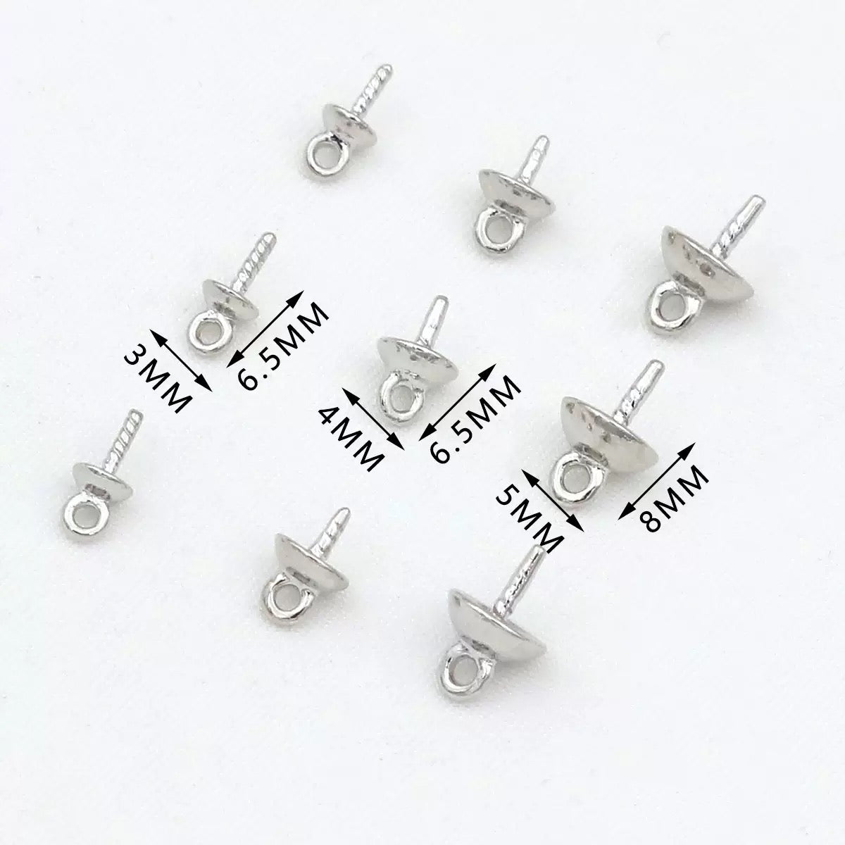 SS 3015 peg bail ( 1 pc ) Silver plated