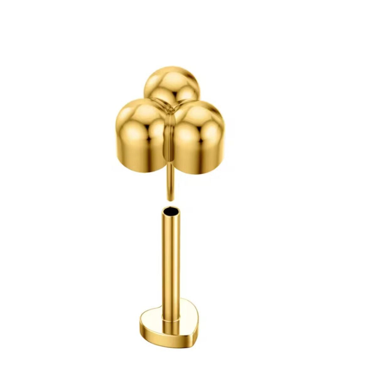 MSJ01B Zircon kids / 2nd Piercing Stud ( 1 pc ) - 18k Gold PVD plated stainless steel - Anti tarnish