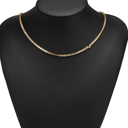 CN 378 Link Chain 18k Gold PVD plated 316 Stainless steel ( 1 feet ) Anti tarnish ( 2 mm )