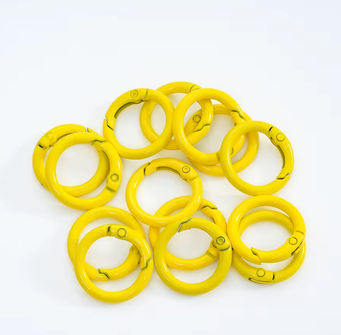 BBB 231 (k) Yellow O Ring Keychain Clasp ( 1 pc ) Spring Clasp Key Ring ( 25 mm ) High Quality Alloy