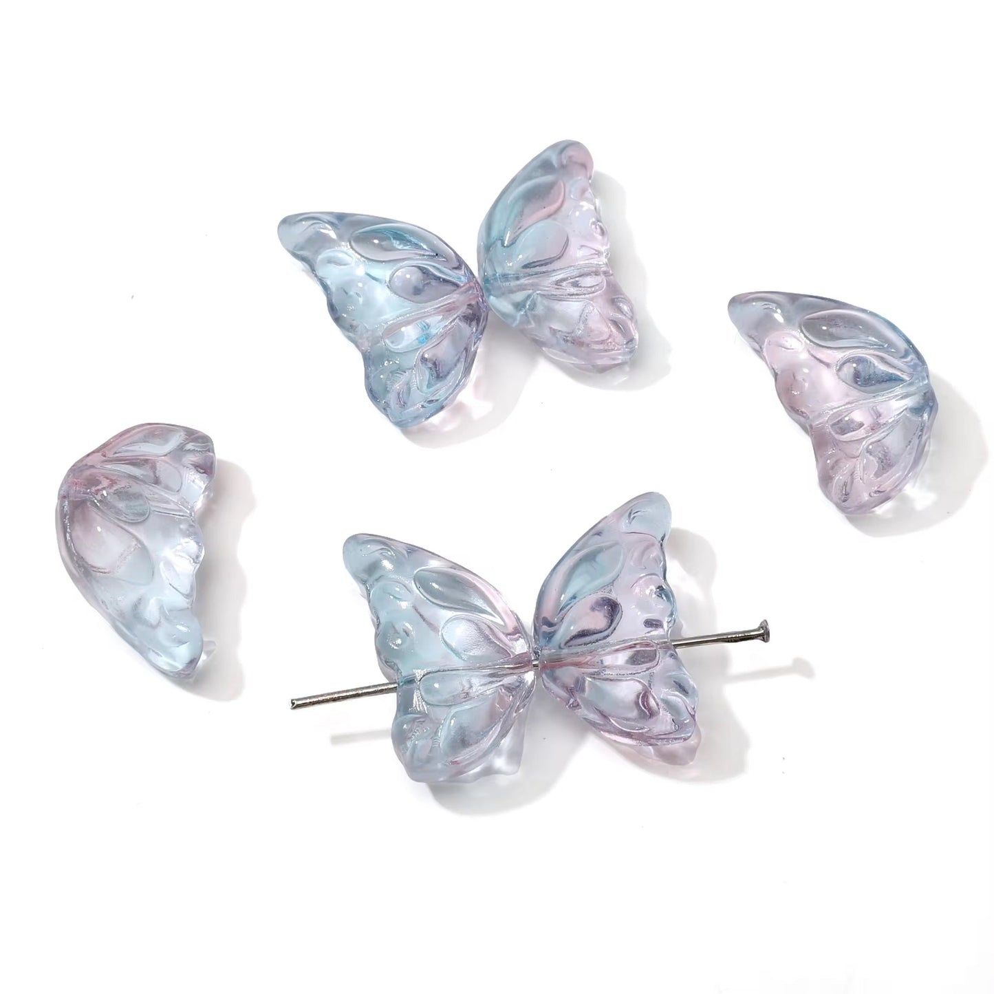 GB45 Butterfly One wing glass bead ( 1 pc ) Lampwork Bead