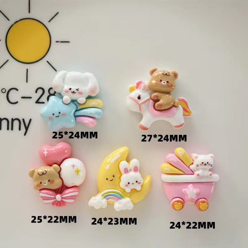 BBB 035 (A) Cute Kawaai resin charm with hook ( 1 pc )